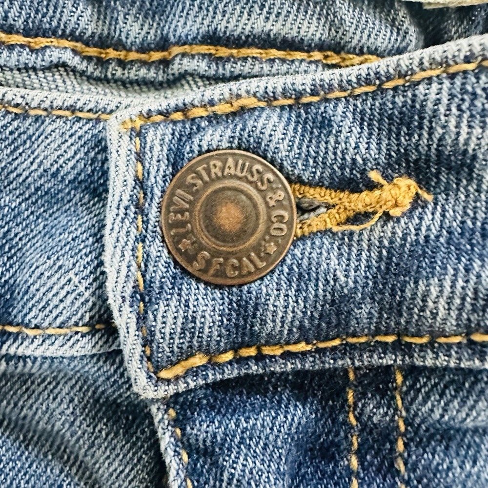 Levi's Girls Size 14 Regular Rise Flare Blue Denim Bootcut Pockets Adjustable - Picture 5 of 10